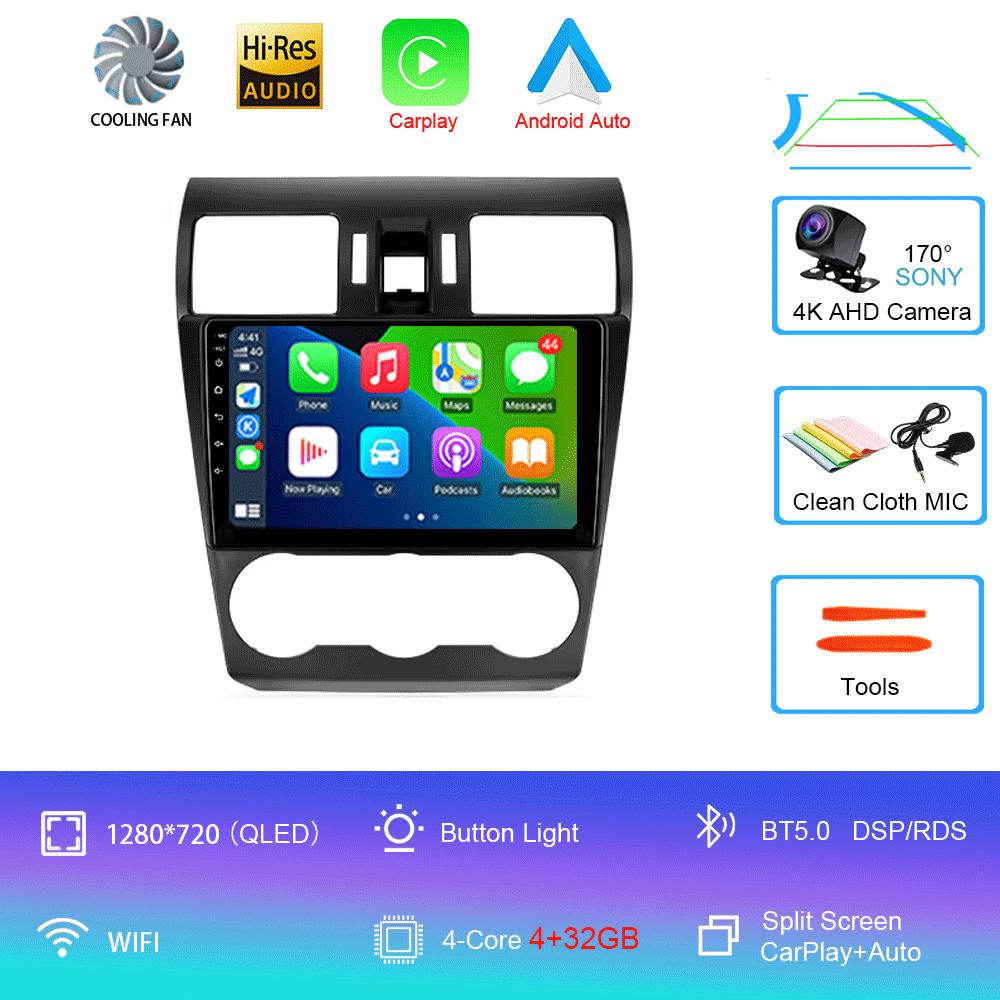 Android 14 Видеоплеер Автомобильный Радиоприемник Carplay Мультимедиа Для Subaru Forester 4 SJ XV WRX 2012- 2018 Автомагнитола GPS Стерео Головное Устройство