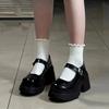 Platform Mary Jane Single Shoes Japanese Women's Shoes 2025 New Versatile Fashion Thick Heel College Style High Heel Small Leather Shoes Tide