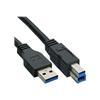 Câble USB - InLine - USB 3.0 - Type B (M) Vers Type A (M) - 30 Cm - Noir
