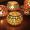 Mosaic Moroccan Style Centerpiece Votive Tea Light Candlestick Candle Holder Home Decor Candle Jar