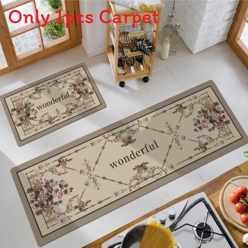 Pvc Antioil Waterproof Kitchen Floor Mat With Nonslip Texture For House And Entryway