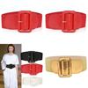 Stylish Red Elastic Waist Belt For Puffer Jackets And Coats With Chic Wide Design