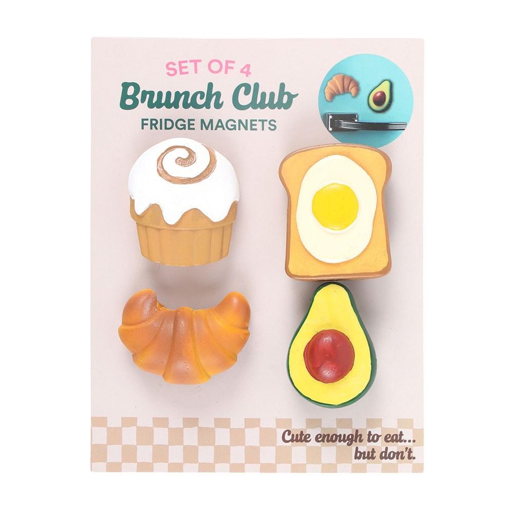 Something Different Brunch Club Fridge Magnet Set (Pack of 4)