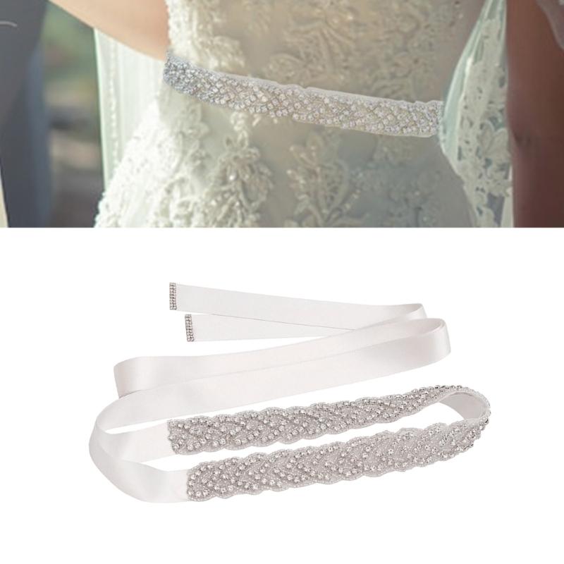 Sparkling Bridal Rhinestones Sash Versatile Waist Belt For Weddings Galas Formal Event Wedding Waistband