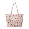 Sweet Cherry Printed Tote Bag For Women Large Capacity Street Style Pu Handbag