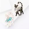 Fashionable and Cute Alloy Enamel Cat Brooch Versatile Temperament Chest Flower Jewelry Pin