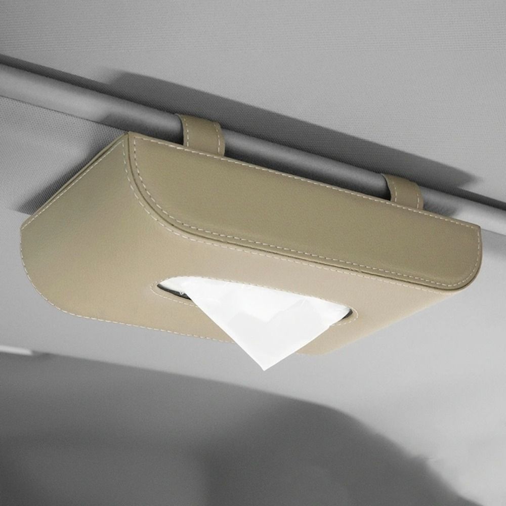 Hanging Armrest Box Tissue Box Universal Napkin Holder Multi-Function Car Sun Visor Tissue Box SUV