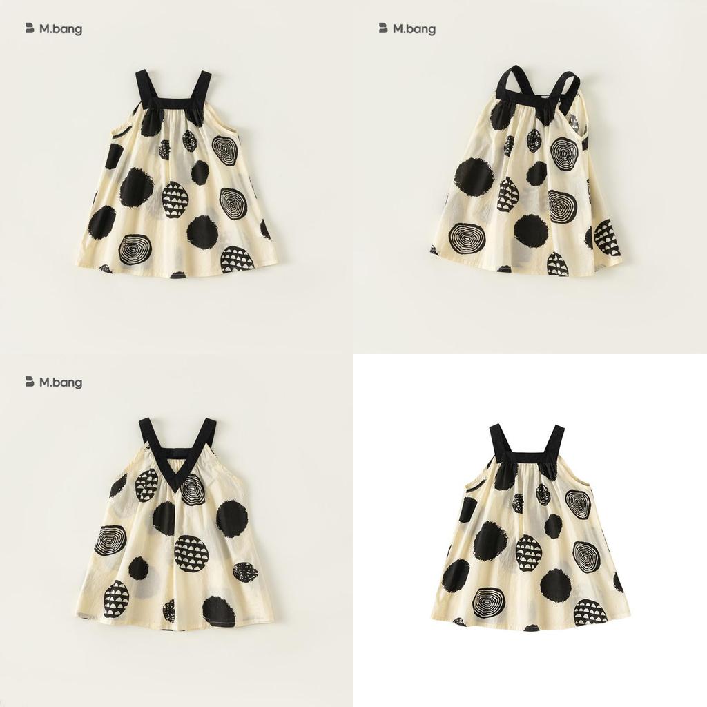 Girl Summer Dress With Cotton Fabric And Dot Pattern For Ages 3 To 8