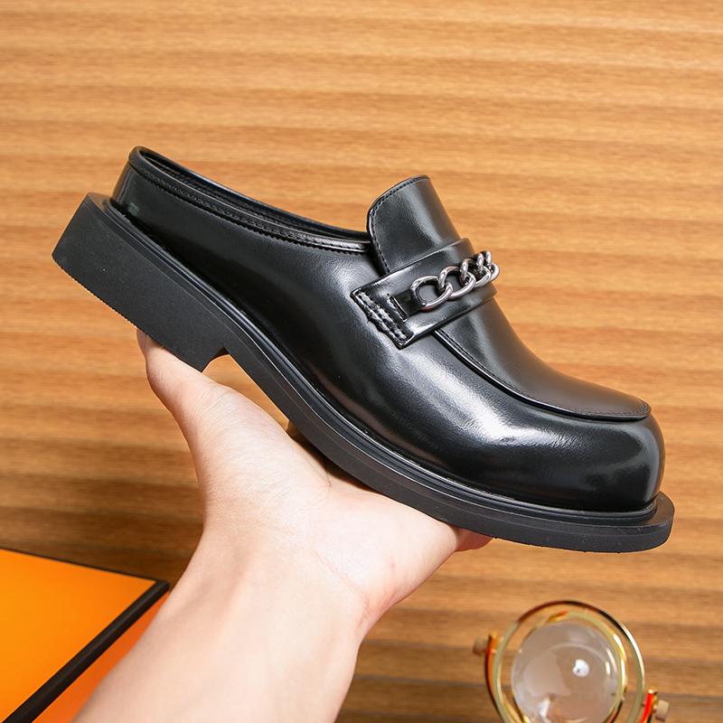 Новые мужские кожаные повседневные туфли, модные деловые туфли с круглым носком, толстая подошва, люксовый бренд, уличные свадебные туфли, мокасины