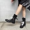 Fashion 2025 Brand Ladies Shoes Mid-Calf Women's Boots Fashion Side Zipper Modern Boots Women New Belt Buckle Lace-up Shoes for Women