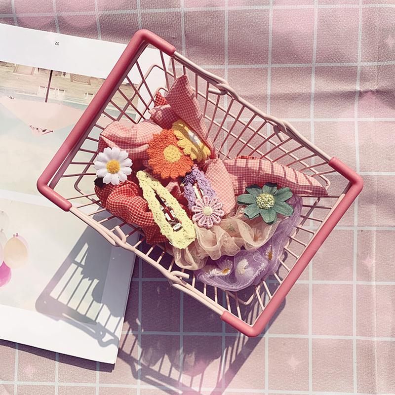 Мини-корзина для хранения, настольная отделка, косметика, хранение ювелирных изделий для девочек, организация рабочего стола в общежитии, контейнерные корзины