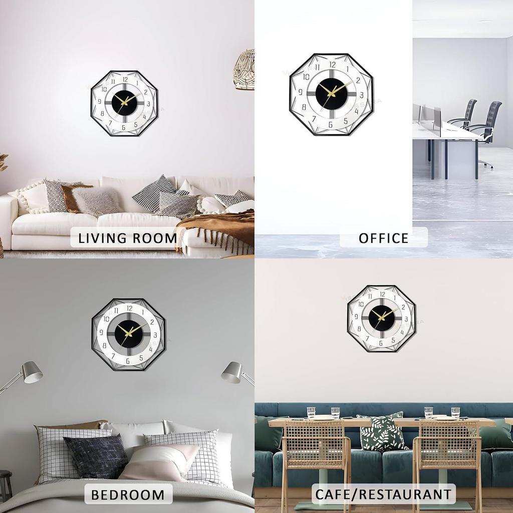 Дизайнерские металлические настенные часы для гостиной | Новейшие антикварные стильные необычные декоративные настенные часы большого размера для спальни, офиса, кухни, столовой