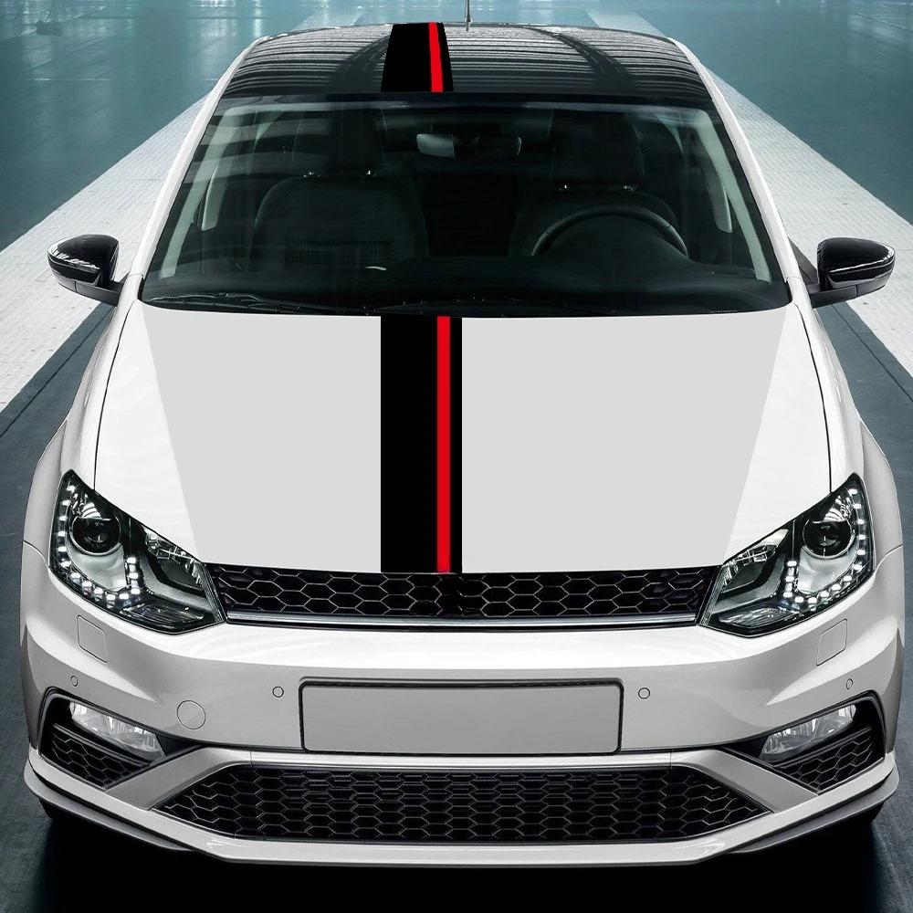 Автомобильные наклейки на капот, крышу, багажник для VW Volkswagen Polo 6R 6C 9N2 9J GTI, виниловые наклейки в гоночном стиле из ПВХ, аксессуары для декора автомобиля