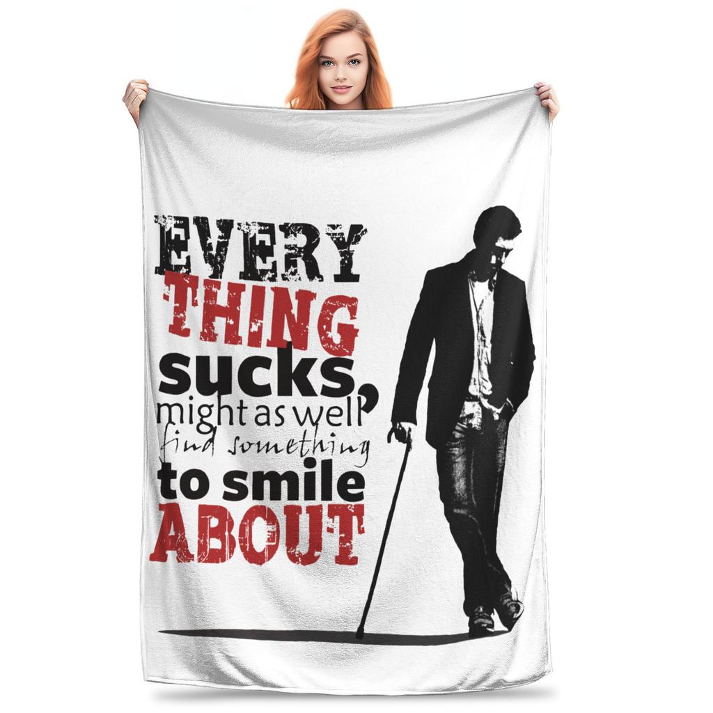 House MD TV Show Wool Blankets Awesome Throw Blankets for Home 150*125cm Quilt