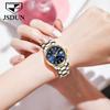 JINSHIDUN Brand Watch Heart Steel Automatic Mechanical Single Calendar Luminous Waterproof Women's Watch Women's Watch