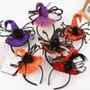 Sequin Halloween Party Hair Band Spider Cone Hat Hair Hoop Halloween Witch Hat Headband  Lady