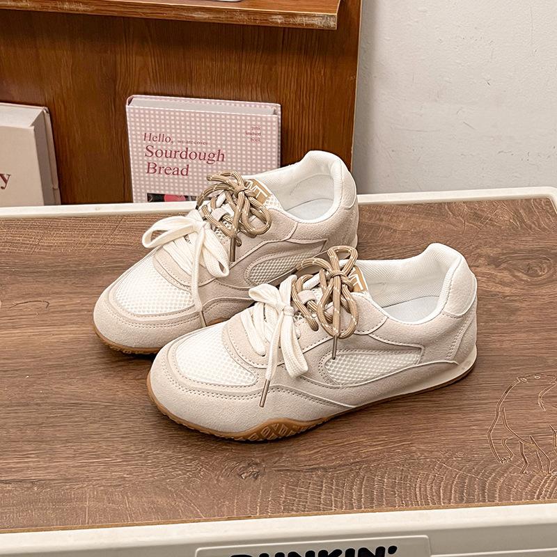 Уродливо-милые повседневные кроссовки на плоской подошве на шнуровке в стиле Форреста Гампа 2025 весна новые удобные и дышащие повседневные спортивные папины немецкие тренировочные кроссовки