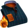 Fleece Lined Lapel Shirts For Men Winter Warm Loose Button Down Stylish Long Sleeve Cotton Plaid Shirt Jackets