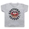 Emotional Support Animal Retro Funny Puppet Parody Kids Unisex T-Shirt All Cols