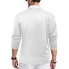 New Hot-selling Fashion Trend Men's Casual Loose Button Placket Solid Color Long Sleeve Mesh Fabric Polo Shirt with Collar