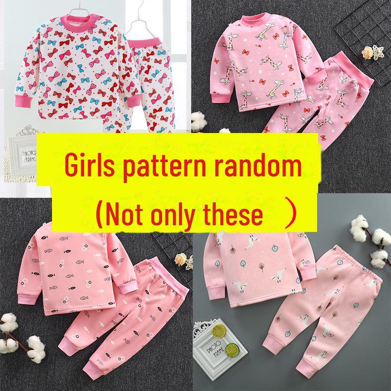 Baby Thermal Underwear Set: Plush, Thickened Two-Piece Pajamas for Boys and Girls
