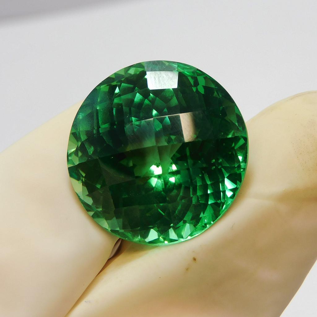 Natural Bluish Green Sapphire Loose Gemstone 44.30 ct Montana Round Cut September Birthstone Gift