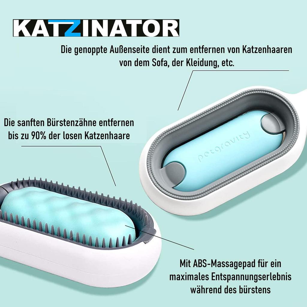 KATZINATOR Cat Brush Fur Brush Pet Brush Cat Dog Short Hair & Long Hair