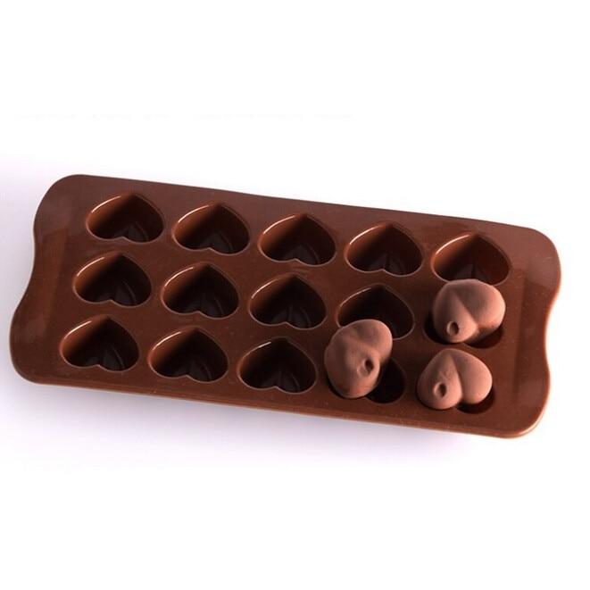DAVIDAMI CONCEPT® Heart Silicone Mold 21x10cm for Homemade Chocolate, Jelly, Candy or Ice Cubes