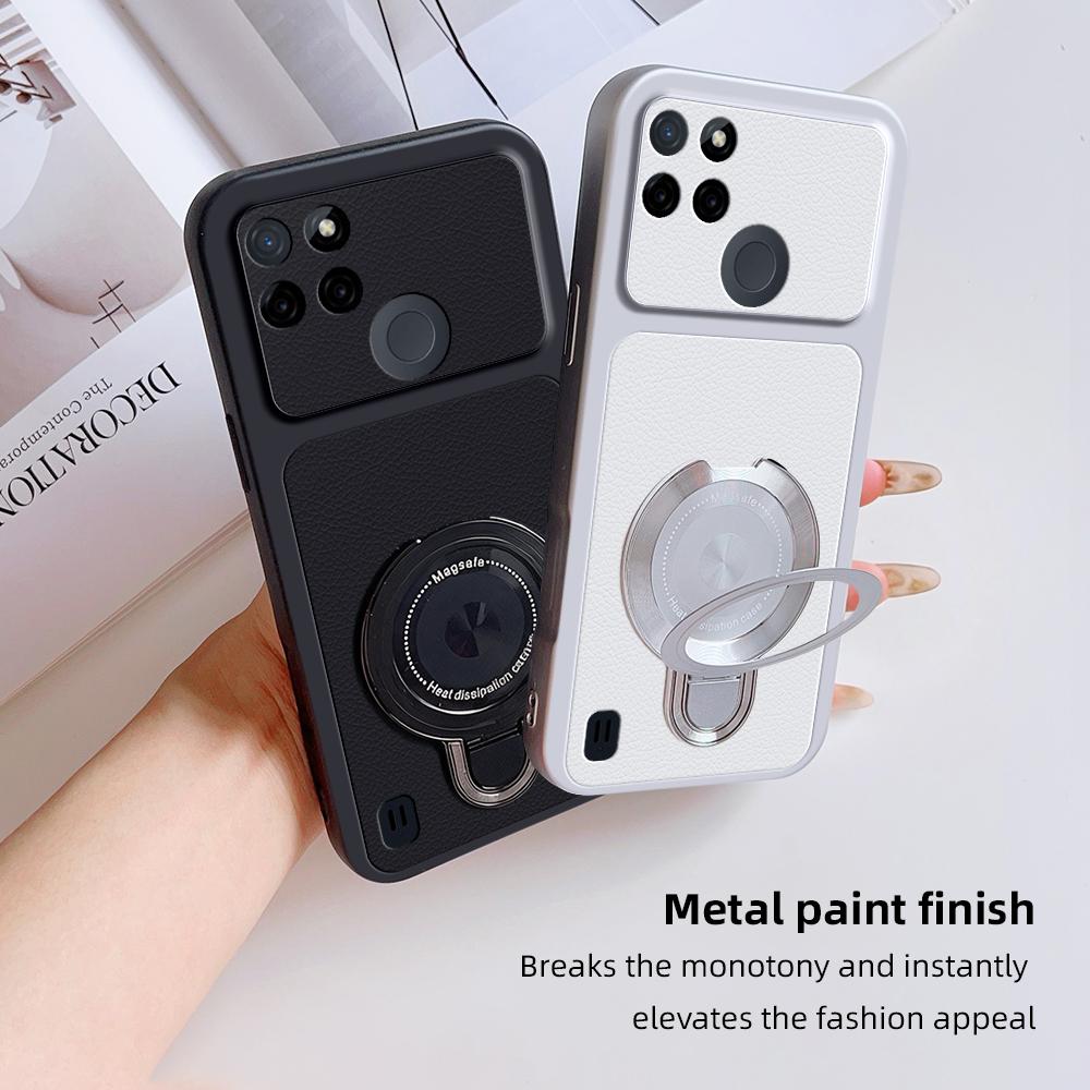 Чехол для Realme C21 Чехол-книжка для Realme C21Y Realme C25Y Realme C21Y кожаный Чехол Магнитный держатель Magsafe Подставка Крышка