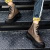 Модные мужские зимние ботинки из натуральной кожи с боковой молнией, модные мужские ботинки на шнуровке, удобные повседневные ботинки с высоким верхом