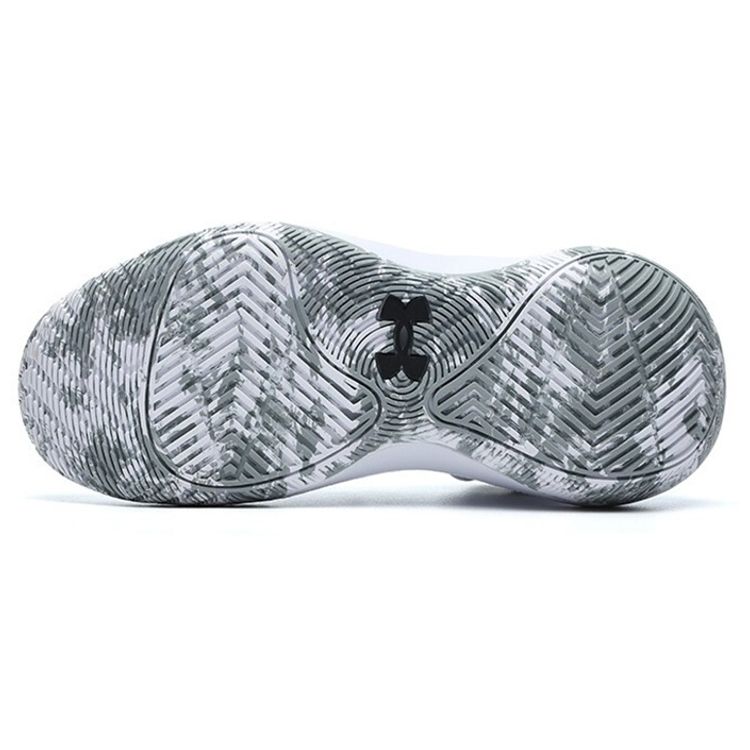 Under Armour Jet 21 Syn Anti-Slip Durable Mid-Top Basketball Shoes Kids Sneakers White 3025349-103