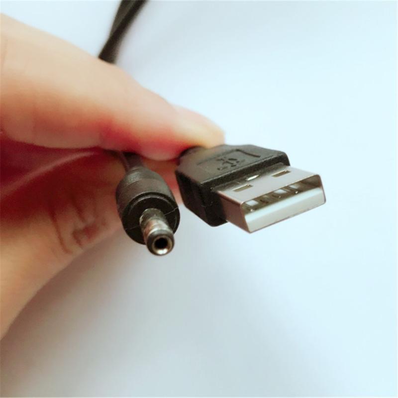 Durability PVC Insulated DC5V Power Cord with 2A Current USB to DC3.5x1.35mm Charging Cable for Home and Travel Use