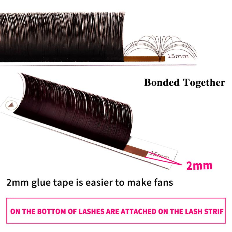 ABONNIE Cashmere Cocoa Chocolate Brown Fans Lashes Eyelashes Handmade Easy Fans Volume Lashes ExtensionsEasy Fans Extensions