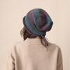 Gradient Color Bonnet Hat Knitted Drawstring Slouch Hat Fashion Beanies Skullies