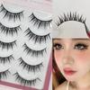 Dramatic False Eyelashes Japanese Cosplay Fake Eyelashes Extensions Wet Spiky Lashes  for Women
