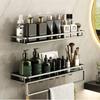 Gun Gray Bathroom Storage Rack Towel Rack Cosmetics Shelf Storage, Suitable For Bathroom Item Storage Acrylic Shelf Soap Holder