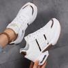 Весенне-осенние новые женские кроссовки большого размера на платформе, маффины, с внутренней высотой, повседневные спортивные