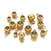 20 шт. Бусины-разделители из нержавеющей стали, подвески, застежки, золотистого цвета, петельки для изготовления украшений своими руками, отверстие 2-4 мм
