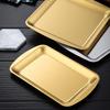 Обеденная тарелка Нержавеющая сталь 304 Прямоугольная тарелка Корейская тарелка для барбекю, Тарелка для суши, Десертный поднос Поднос для хранения