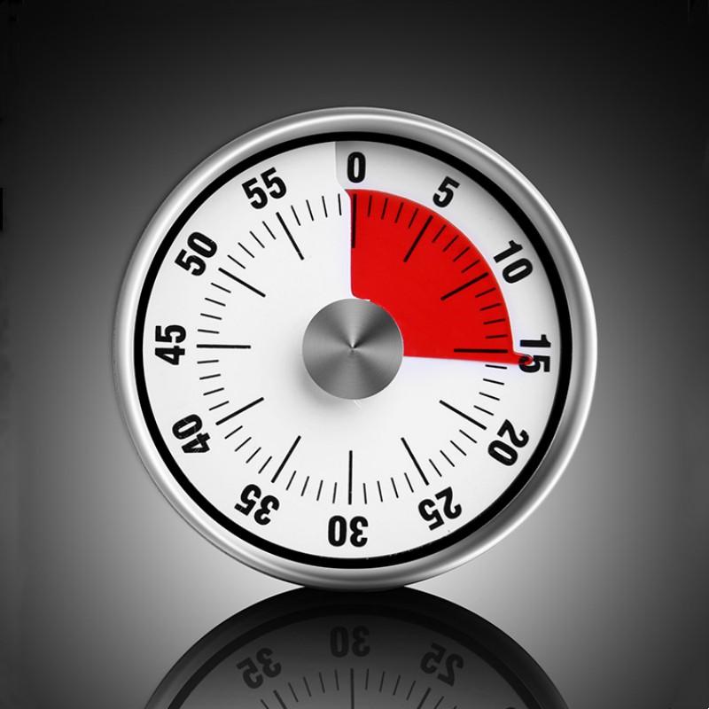 Stainless Steel Kitchen Timer Mechanic Student Time Management Reminder Countdown Timer with Magnetic Baking Cooking Timer Tools