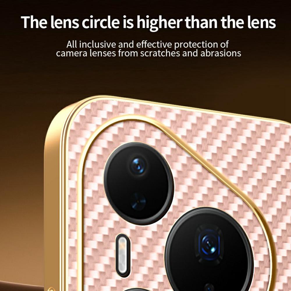 For Huawei Pura 80 Pro/80 Pro+ Phone Case Carbon Fiber Textured Electroplated TPU Back Cover