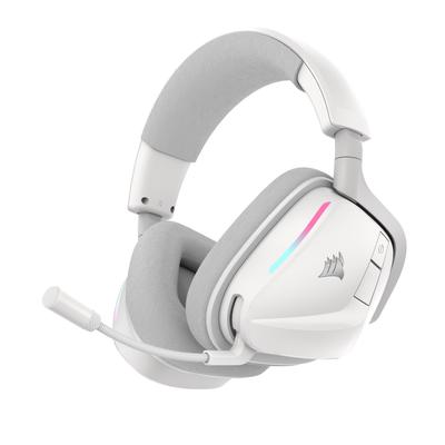 Игровая гарнитура CORSAIR VOID WIRELESS v2, Одновременная поддержка Bluetooth и беспроводной связи, Совместима с и Dolby, Белая, Беспроводная, Подключение, ПК, PS5, PS4,