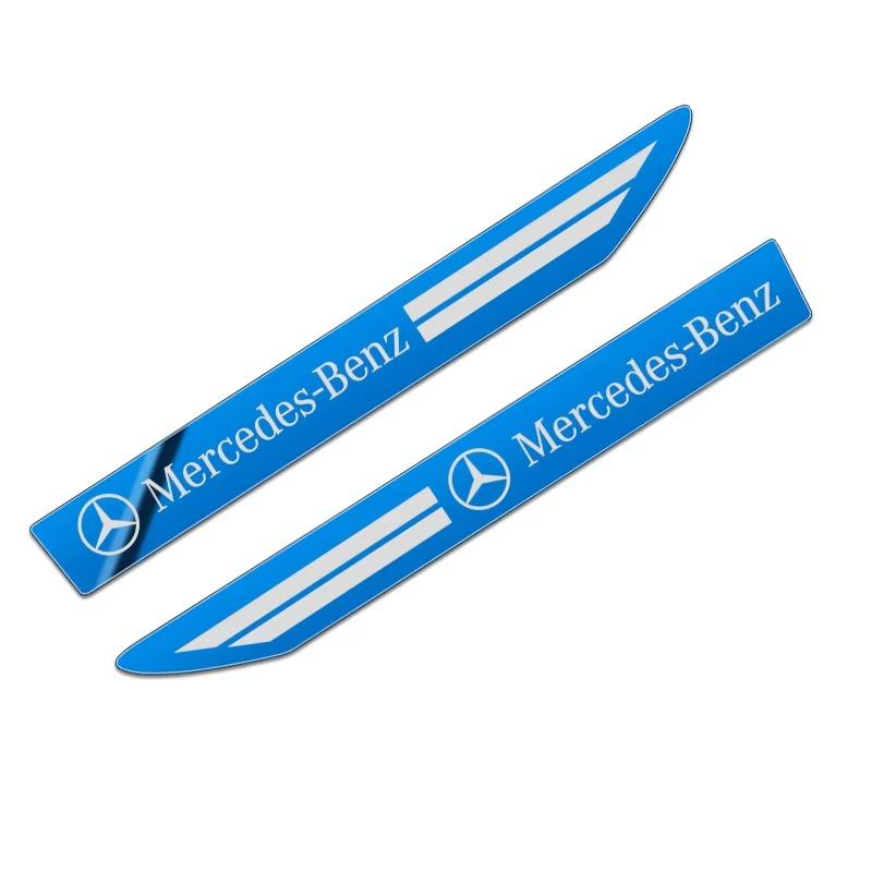 2PCS Stainless Steel Side Wing Badge Emblem Fender for Mercedes Benz C180 C200 C260 C300 W108 W124 W126 W140 W168 W169 W176 LMNOP1