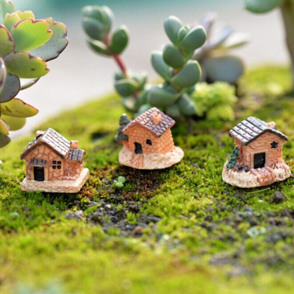 Gardening Decorations Moss Cottages Micro Landscape Mini Small House Figurines & Miniatures