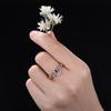 Cold Wind Moon Star Flower Colorful Zircon Crystal Women's Fashion Jewelry Ring