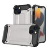 Silver Hybrid Armor Case for iPhone 13 - Dual-Layer Protective Cover