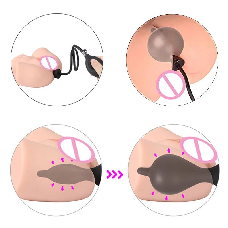 Inflatable Butt Plug Anal Dilator Vagina Massager Ass Expandable Sex Toys for Men Women Couples Adult Supplies Erotic