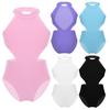 Girls Sleeveless Halter Cutouts On Waist Backless Leotard Jumpsuit Turtleneck Gymnastics Athletic Dance Bodysuit
