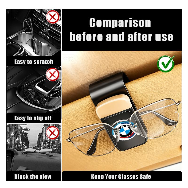 Universal Car Sun Visor Sunglasses Holder Storage Glasses Clip For BMW X1 X3 E39 E46 E30 E36 E87 E60 E90 F26 G02 E70 F15 E53 G05 IK5