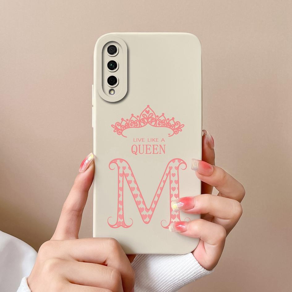 Для Huawei Y5P Y6P Y6S Y7P Y7A P Smart 2021 Z Чехол Задняя крышка Роскошные буквы Короны Матовая жидкость Мягкий силиконовый противоударный защитный чехол для бампера Huawei